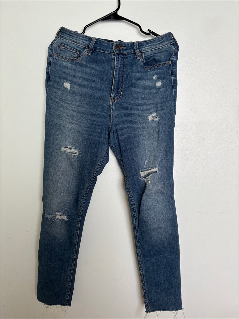 Hollister Ripped Dark Blue Skinny Jeans